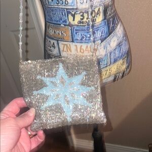 Sequin Snowflake Crossbody Bag